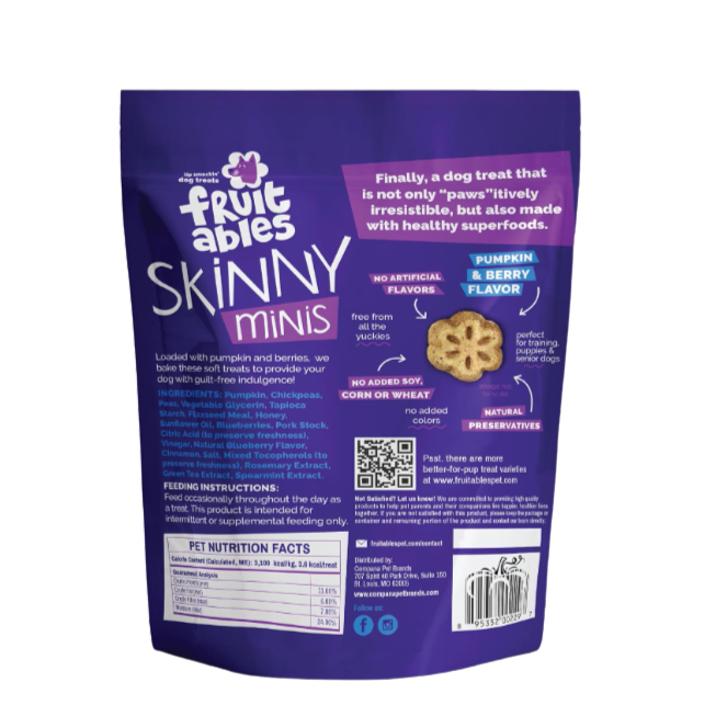 Fruitables Skinny Minis Pumpkin & Berry Dog Treats (5oz)