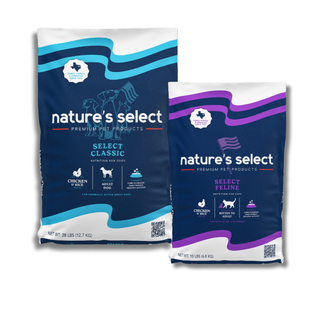 Premium Pet Food Bundle: Classic Dog Food & Feline Formula (43 lbs Total - 28 lb & 15 lb Bags)