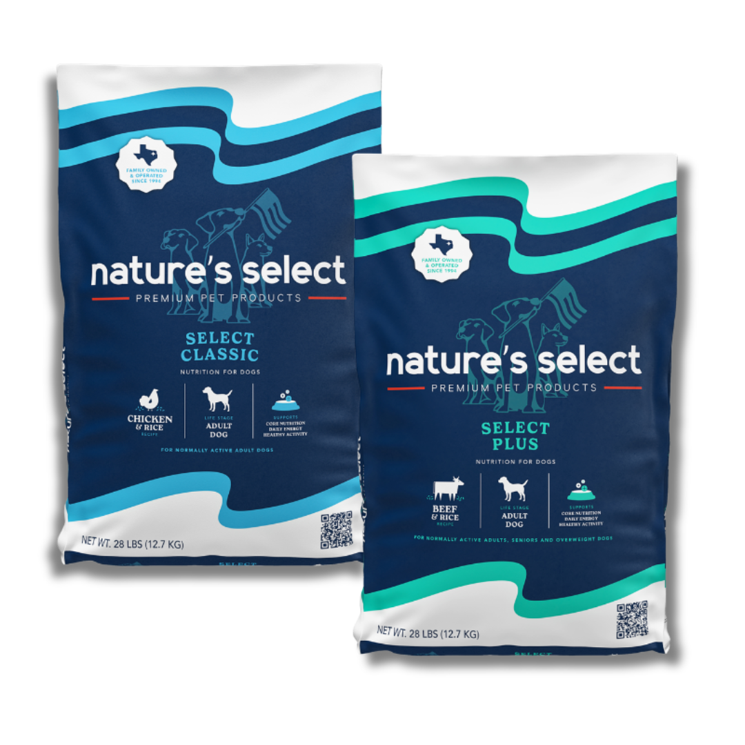 Premium Dog Food Bundle: Classic & Select Plus Recipes (56 lbs Total - 2 Bags)