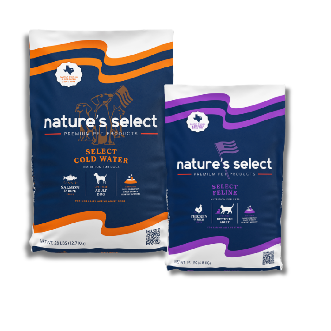 Premium Pet Food Bundle: Cold Water Dog Food & Feline Formula (43 lbs Total - 28 lb & 15 lb Bags)