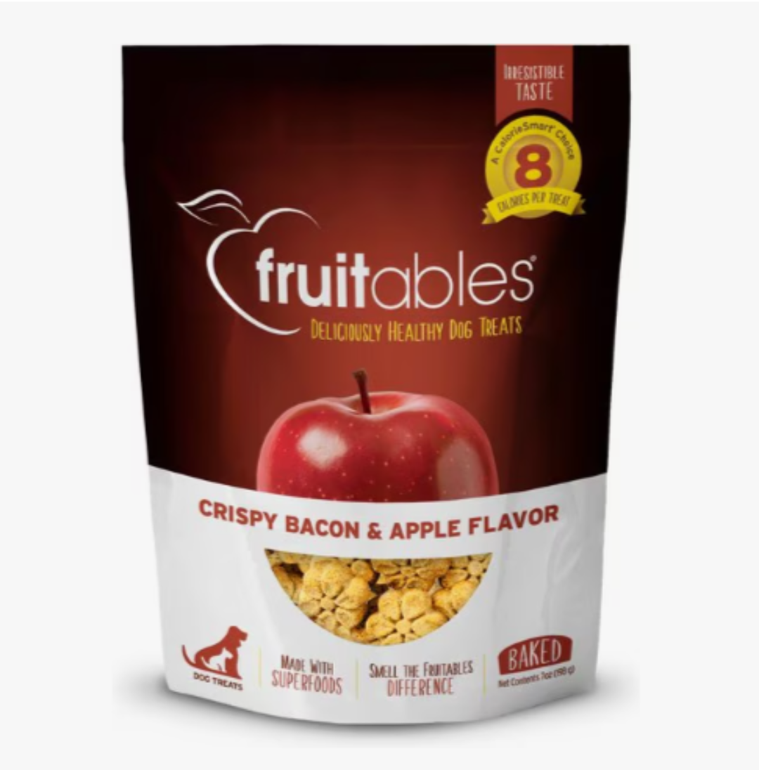 Fruitables Crispy Bacon & Apple Flavor Dog Treats (7 oz)