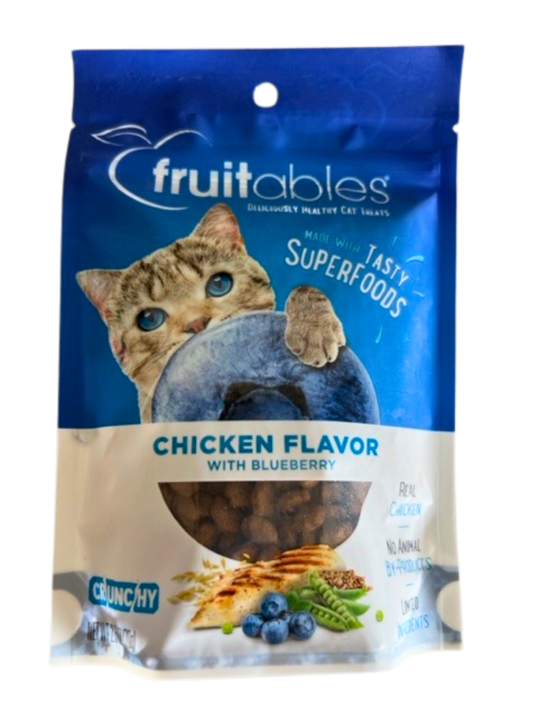 Fruitables Chicken & Blueberry Flavor Crunchy Cat Treats (2.5oz)