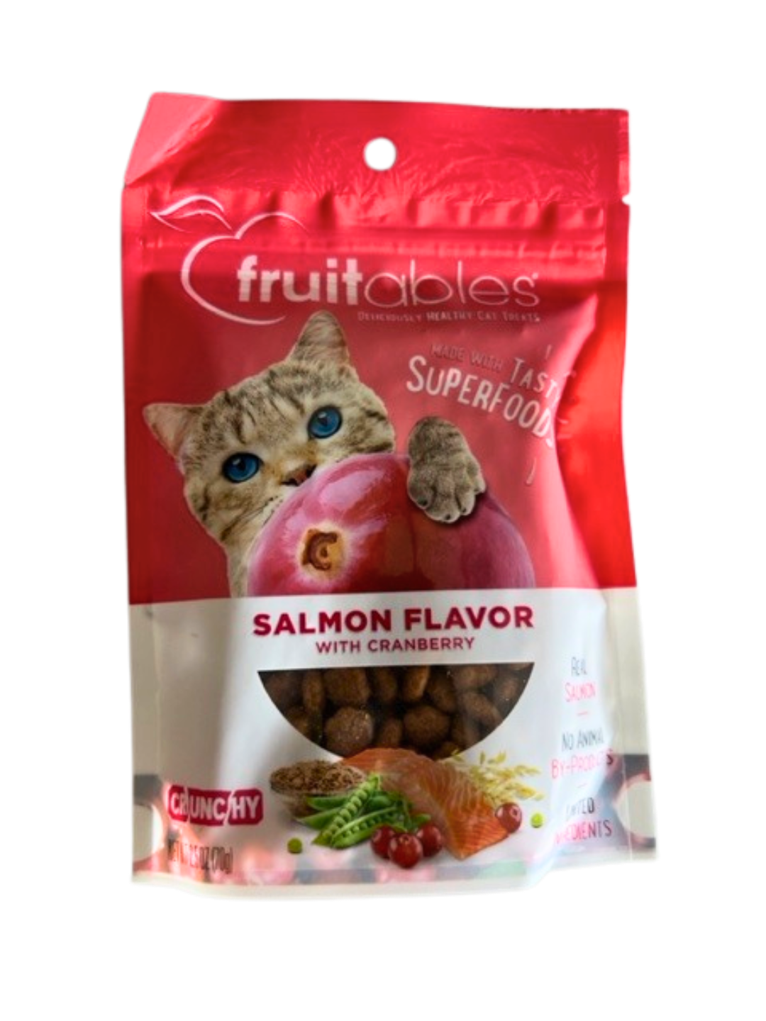 Fruitables Salmon & Cranberry Flavor Crunchy Cat Treats (2.5oz)