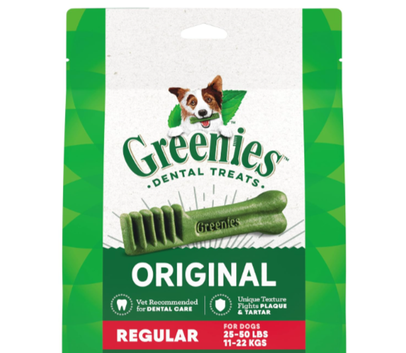 Greenies Dental Treats-Original Flavor, Regular, 6 count