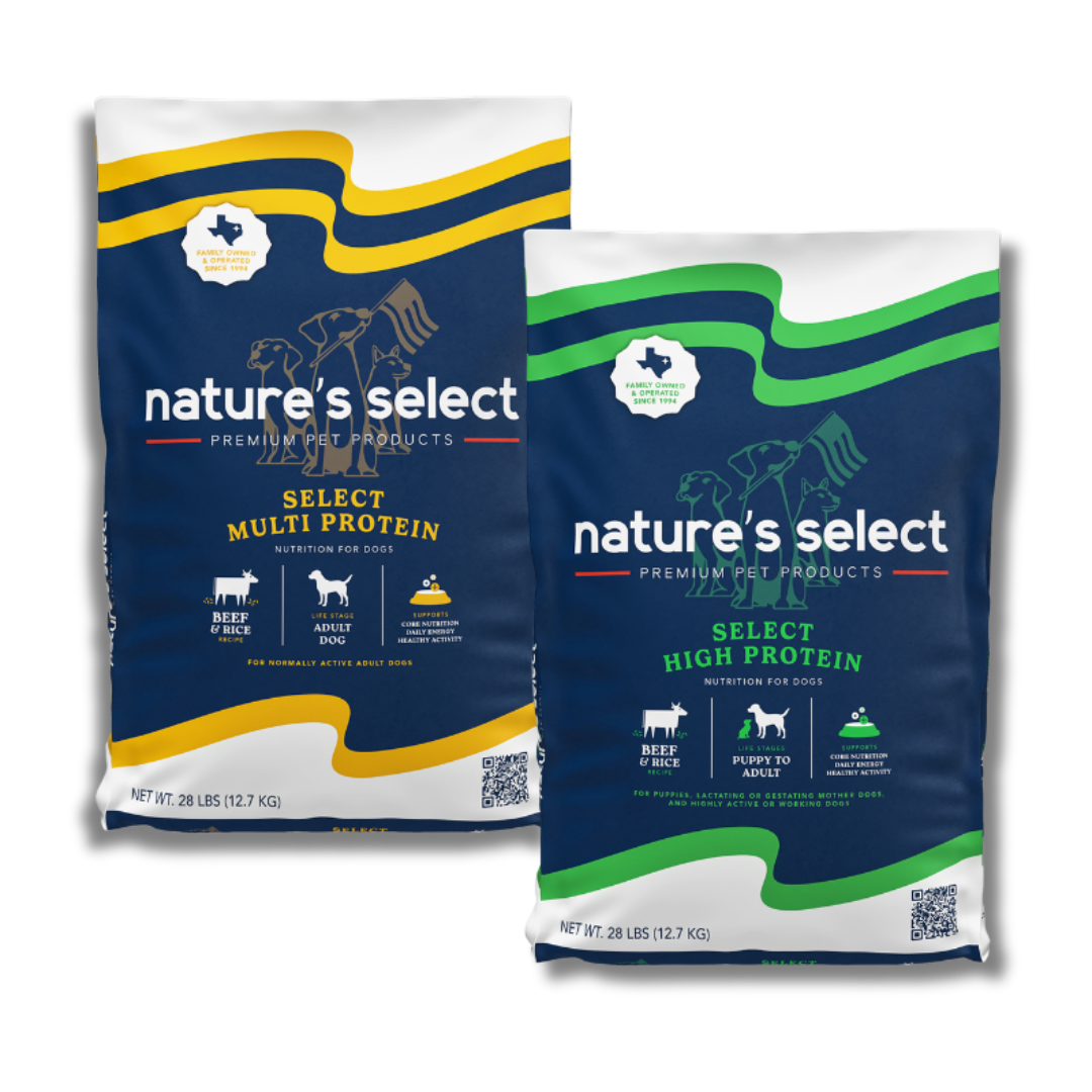 Premium Dog Food Bundle: Multi Protein & High Protein Recipes (56 lbs Total - 2 Bags)