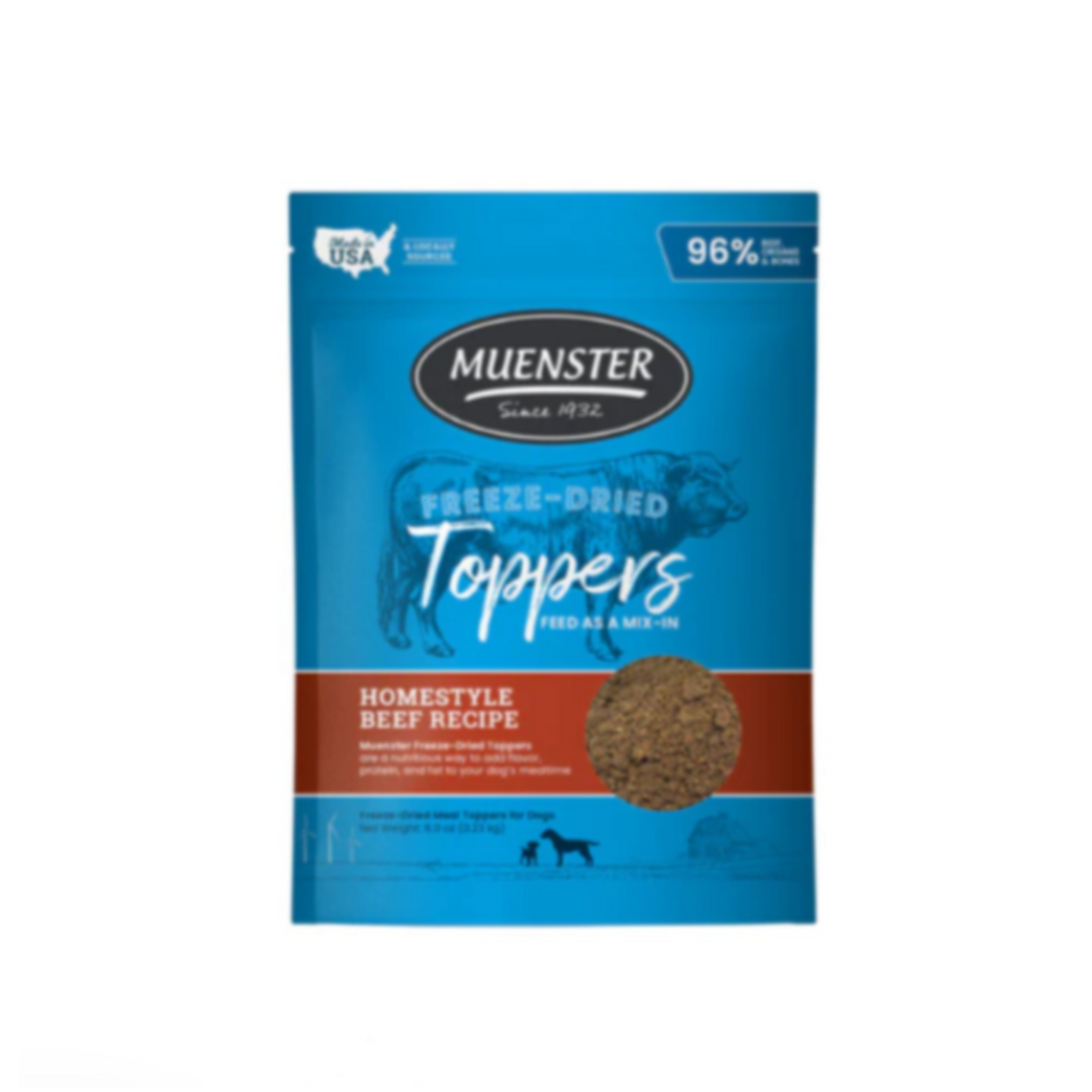 Muenster Freeze-Dried Homestyle Beef Recipe Meal Topper For Dogs