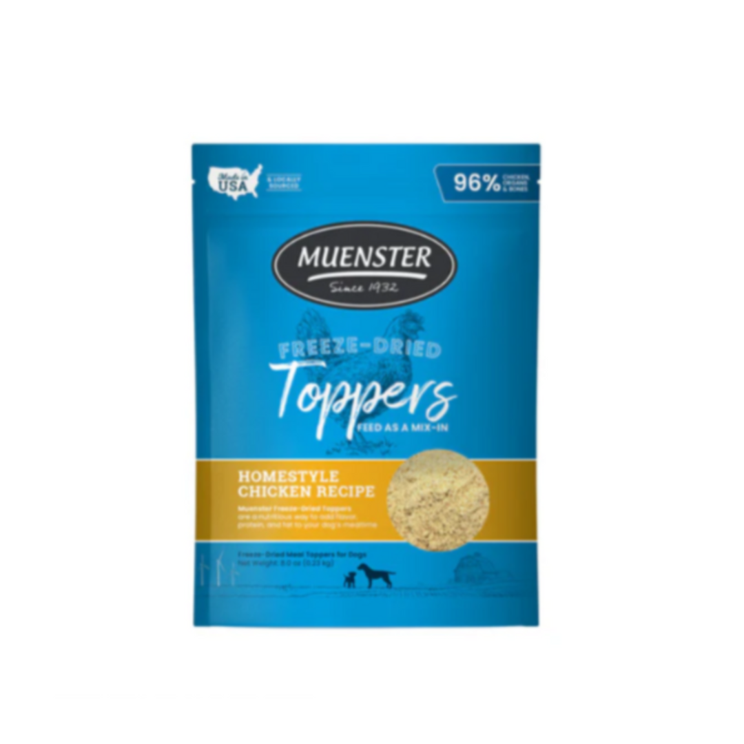Muenster Freeze-Dried Homestyle Chicken Recipe Meal Topper for Dogs
