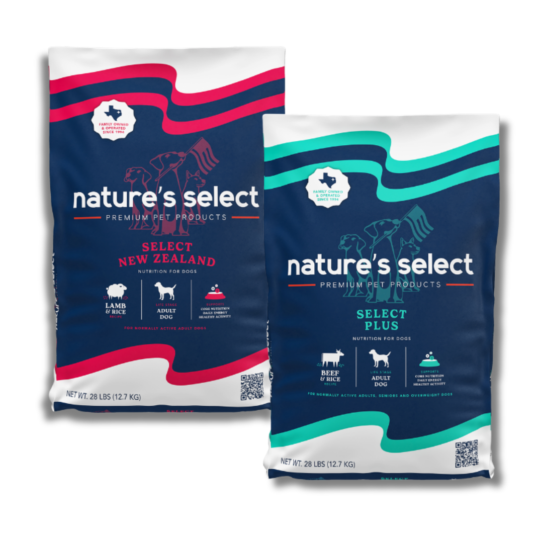 Premium Dog Food Bundle: Select Plus & New Zealand Recipes (56 lbs Total - 2 Bags)
