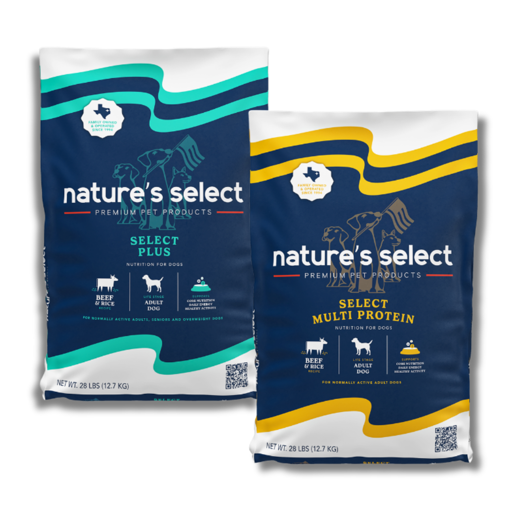 Premium Dog Food Bundle: Select Plus & Multi Protein Recipes (56 lbs Total - 2 Bags)