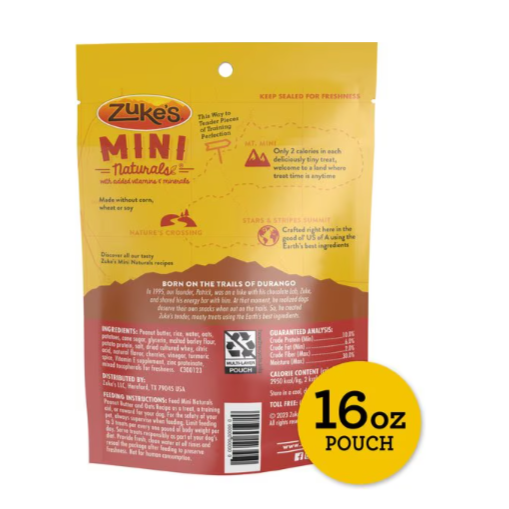 Zuke's Mini Naturals Peanut Butter Training Treats (16 oz)